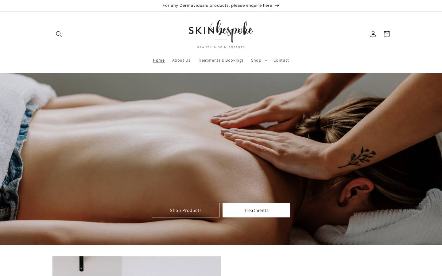 skinbespoke.co.nz homepage screenshot