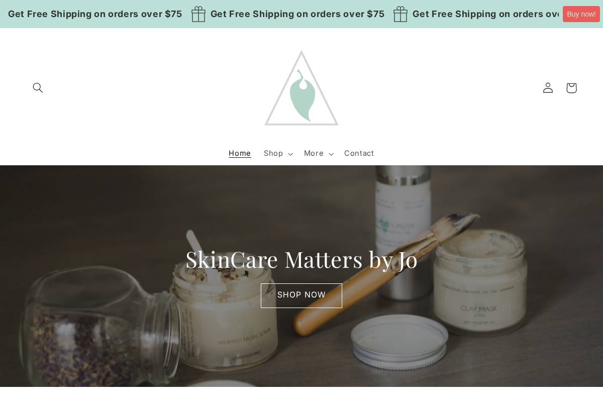 skincaremattersbyjonewton.com homepage screenshot