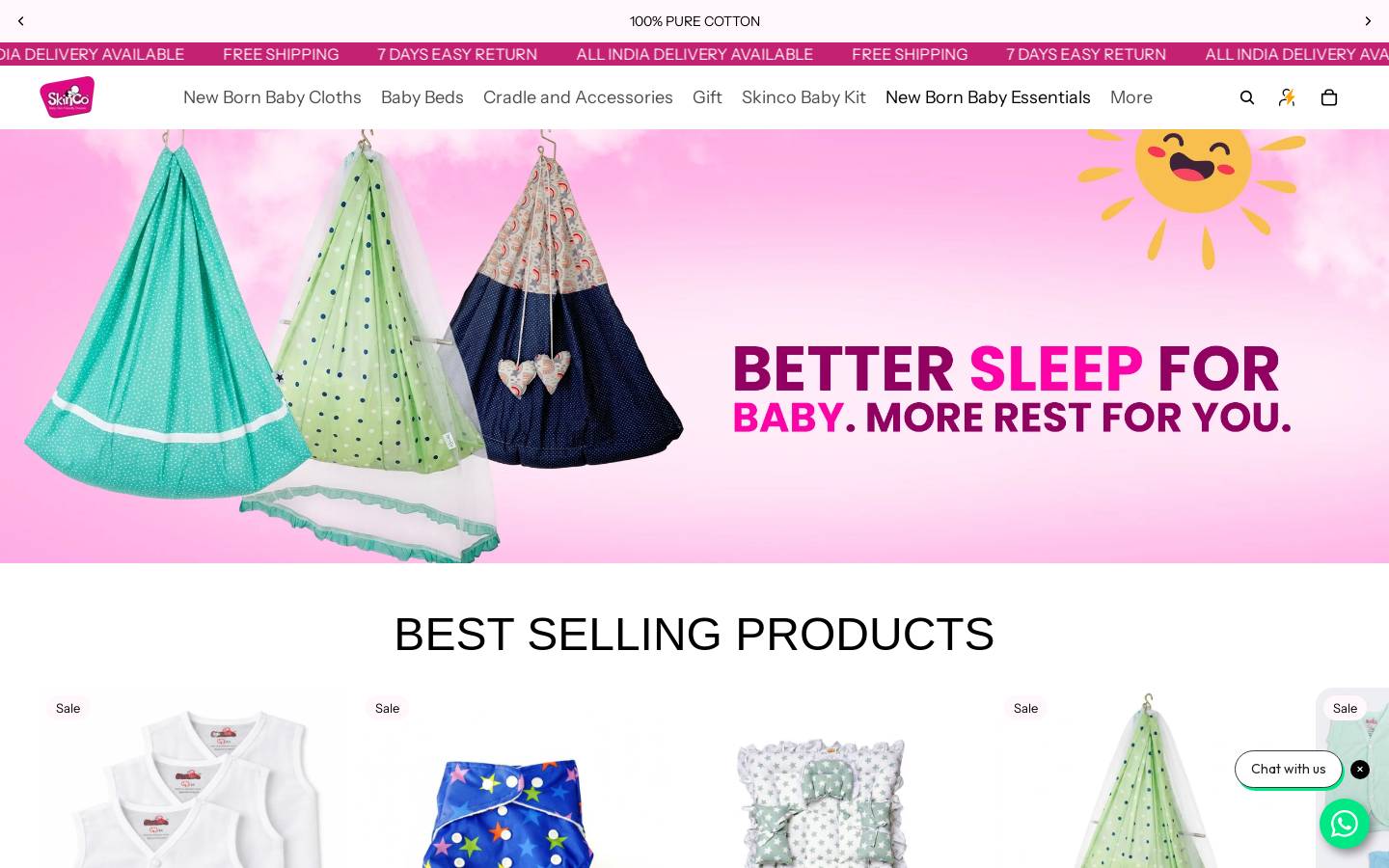 skinco.in homepage screenshot