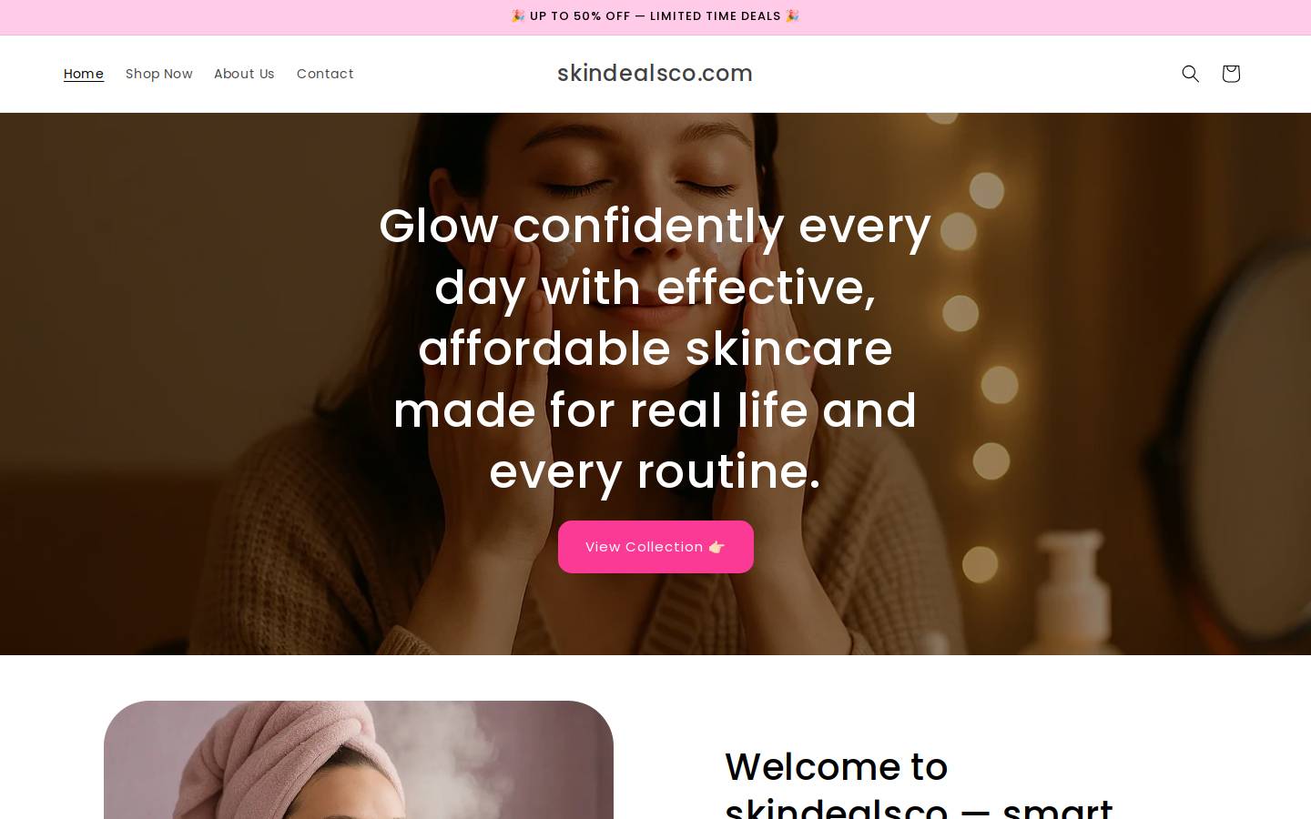 skindealsco.com homepage screenshot