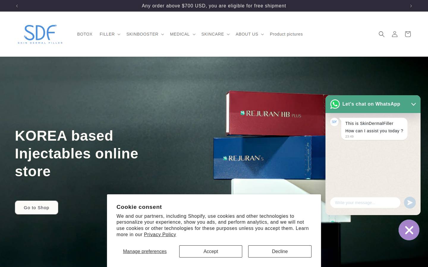 Skindermalfiller homepage screenshot