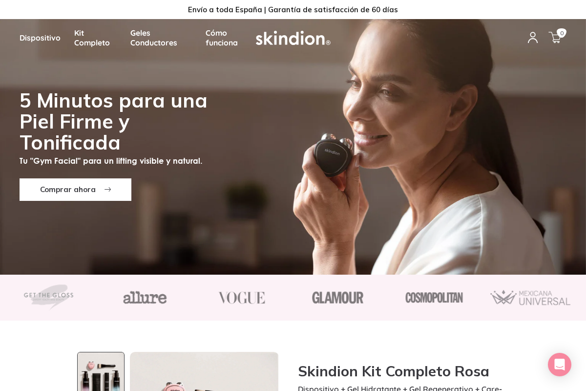 Skindion ES homepage screenshot
