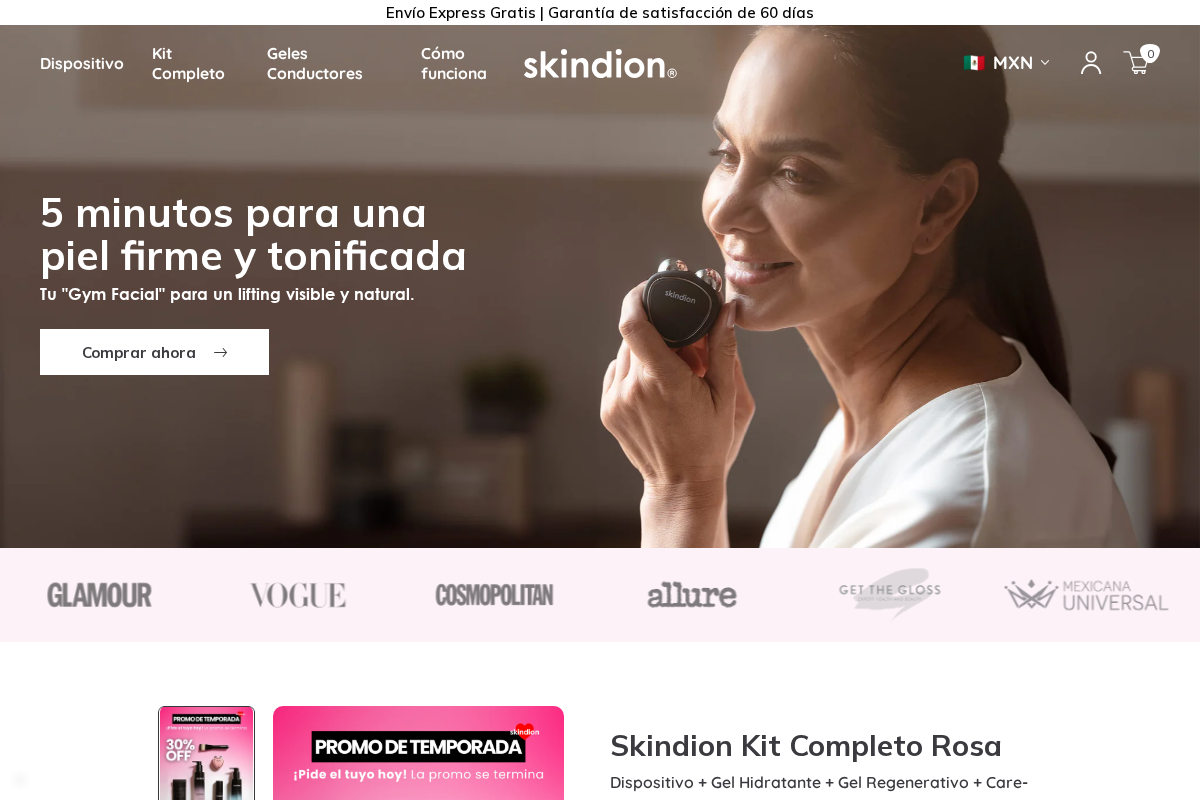 Skindion MX homepage screenshot