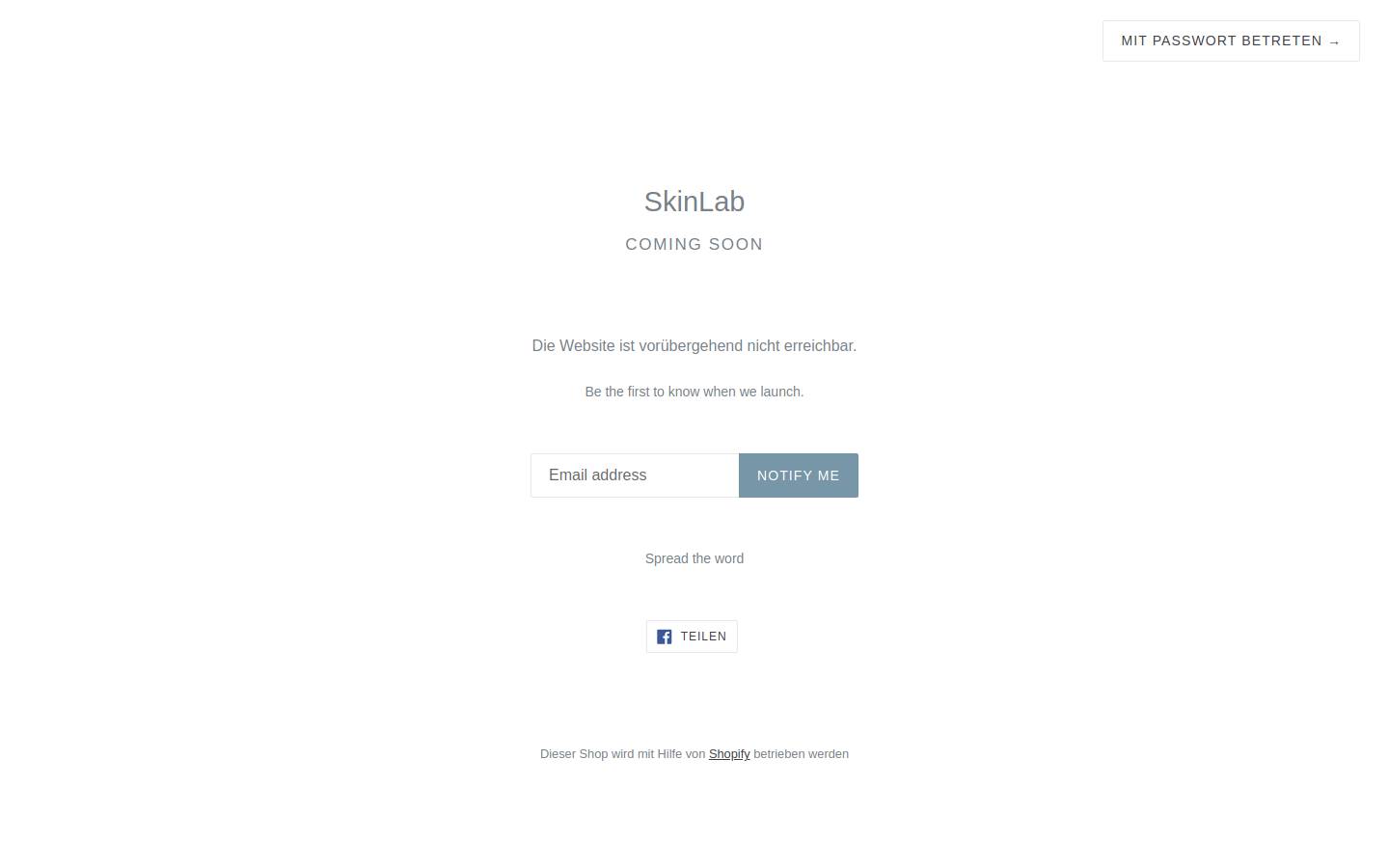 skinlab.ch homepage screenshot
