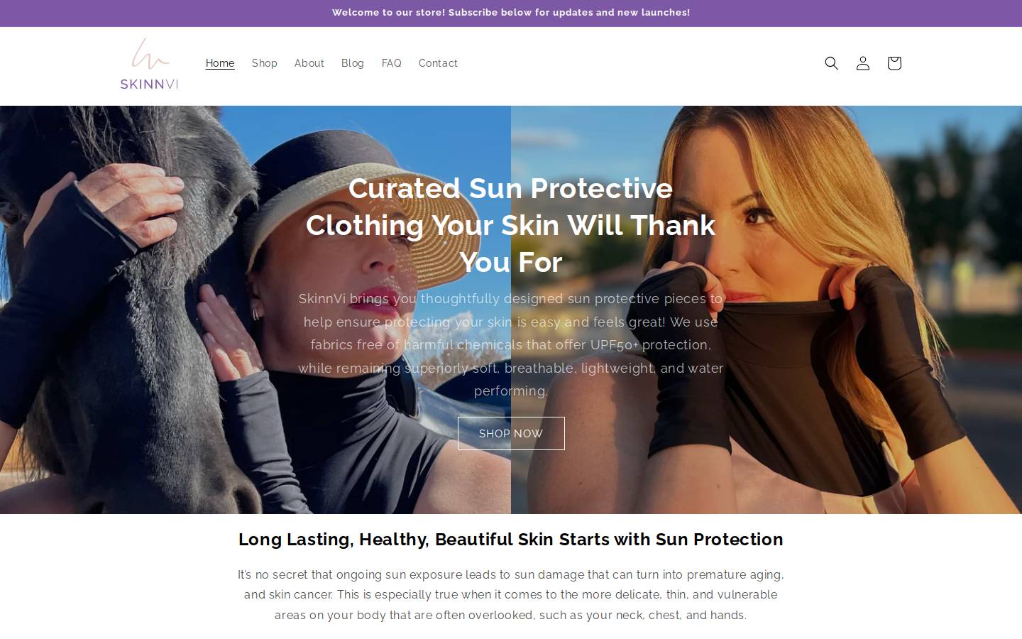 skinnvi.com homepage screenshot