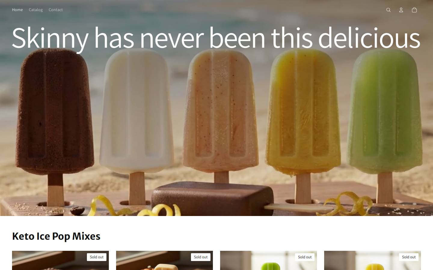 skinnybeachpops.com homepage screenshot