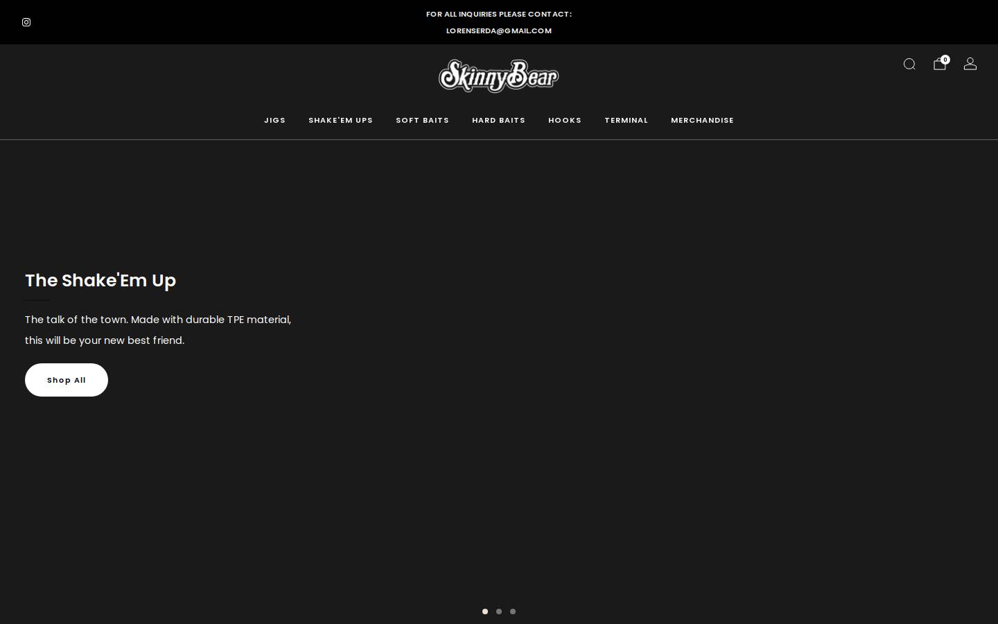 skinnybearfishing.com homepage screenshot