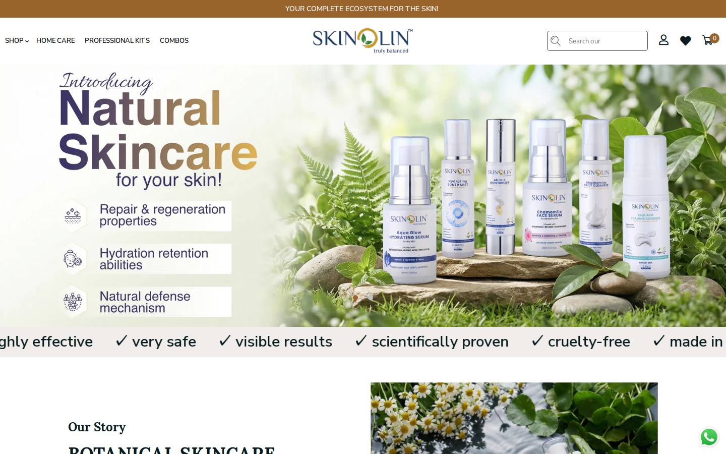skinolin.com homepage screenshot