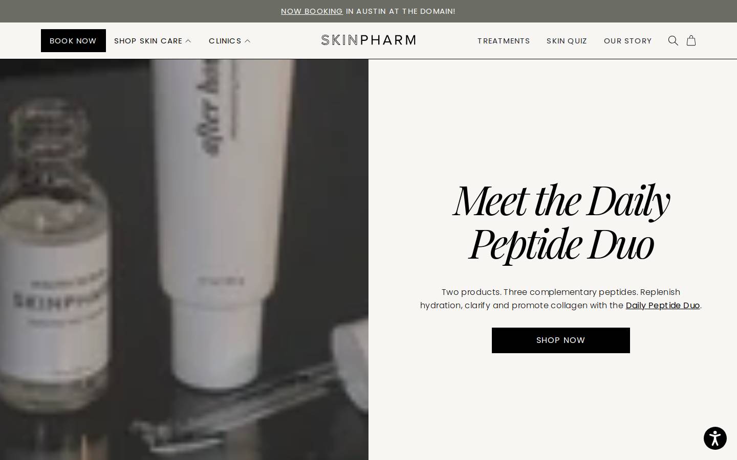 skinpharm.com homepage screenshot