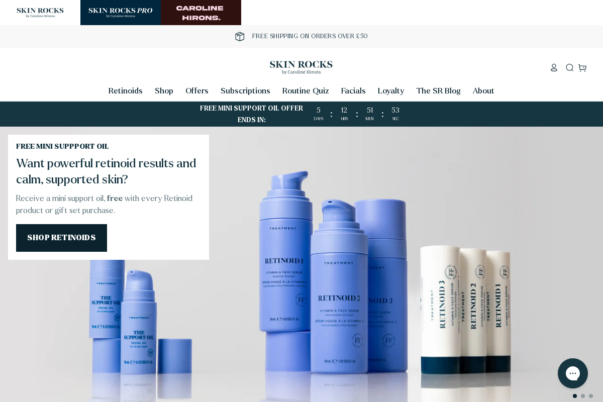 Skin Rocks homepage screenshot