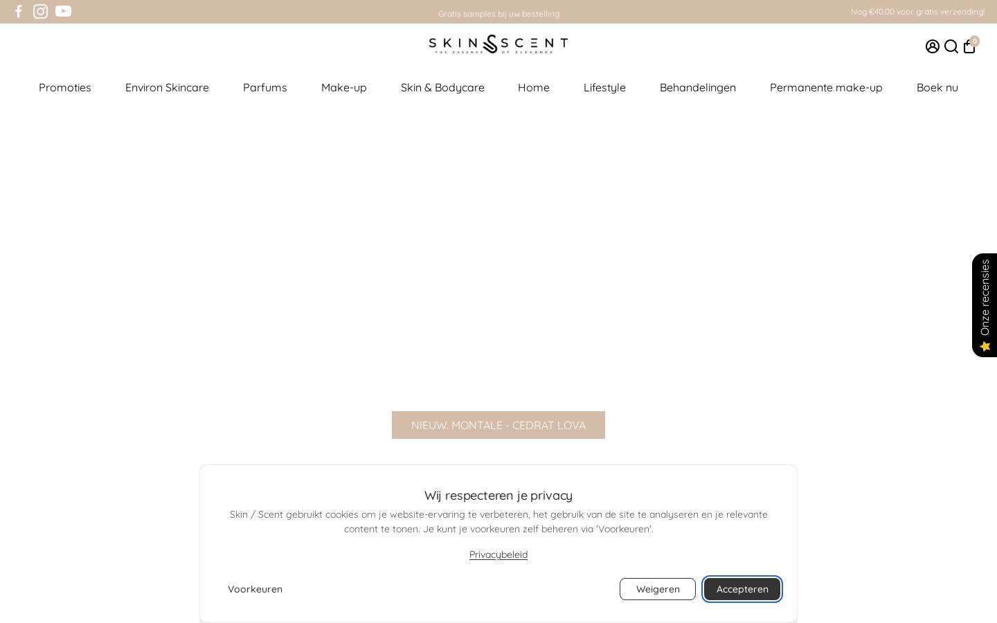 skinscent.nl homepage screenshot