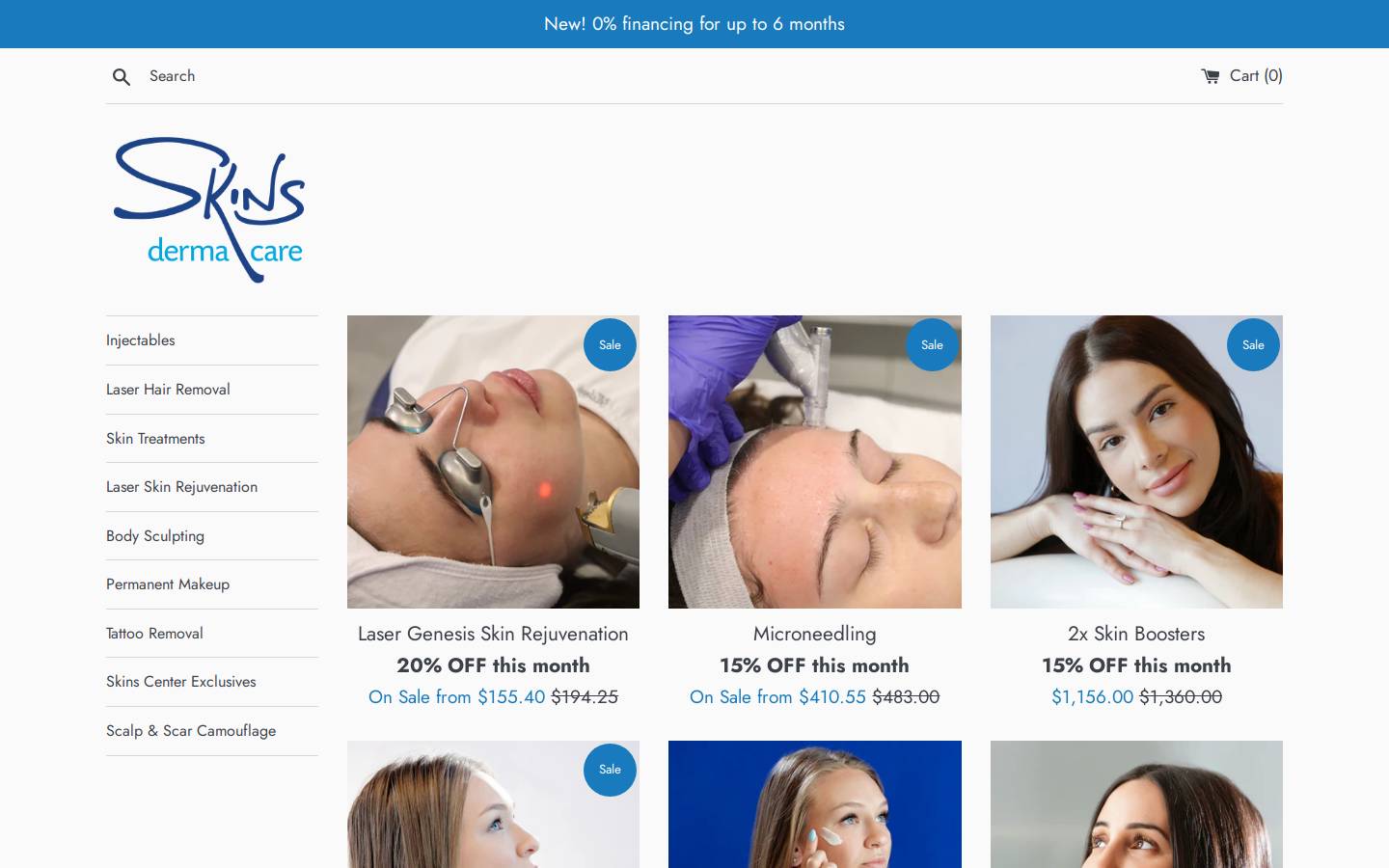 skinsstore.ca homepage screenshot