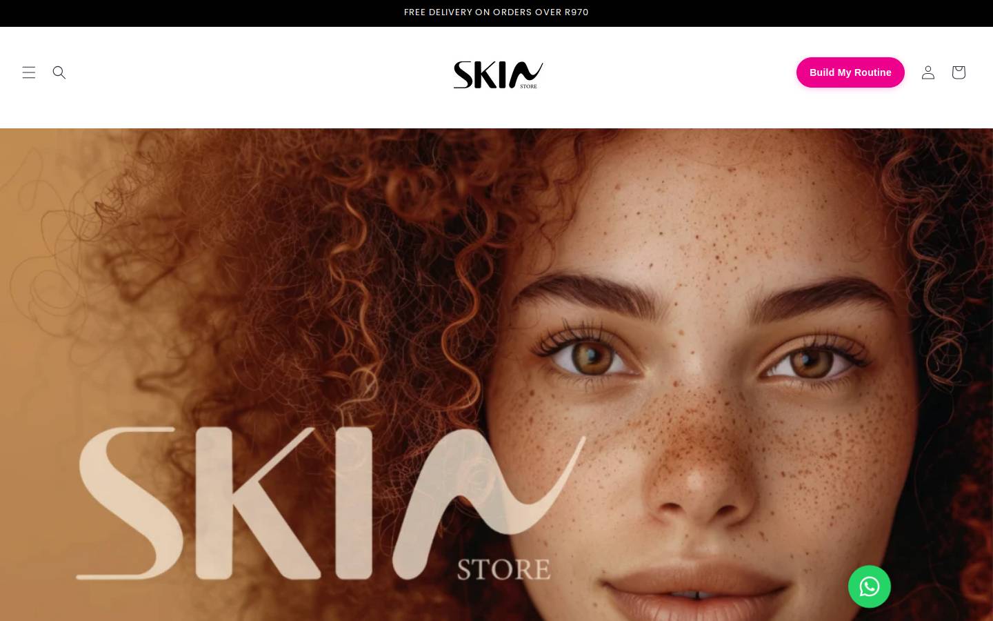 skinstore.co.za homepage screenshot