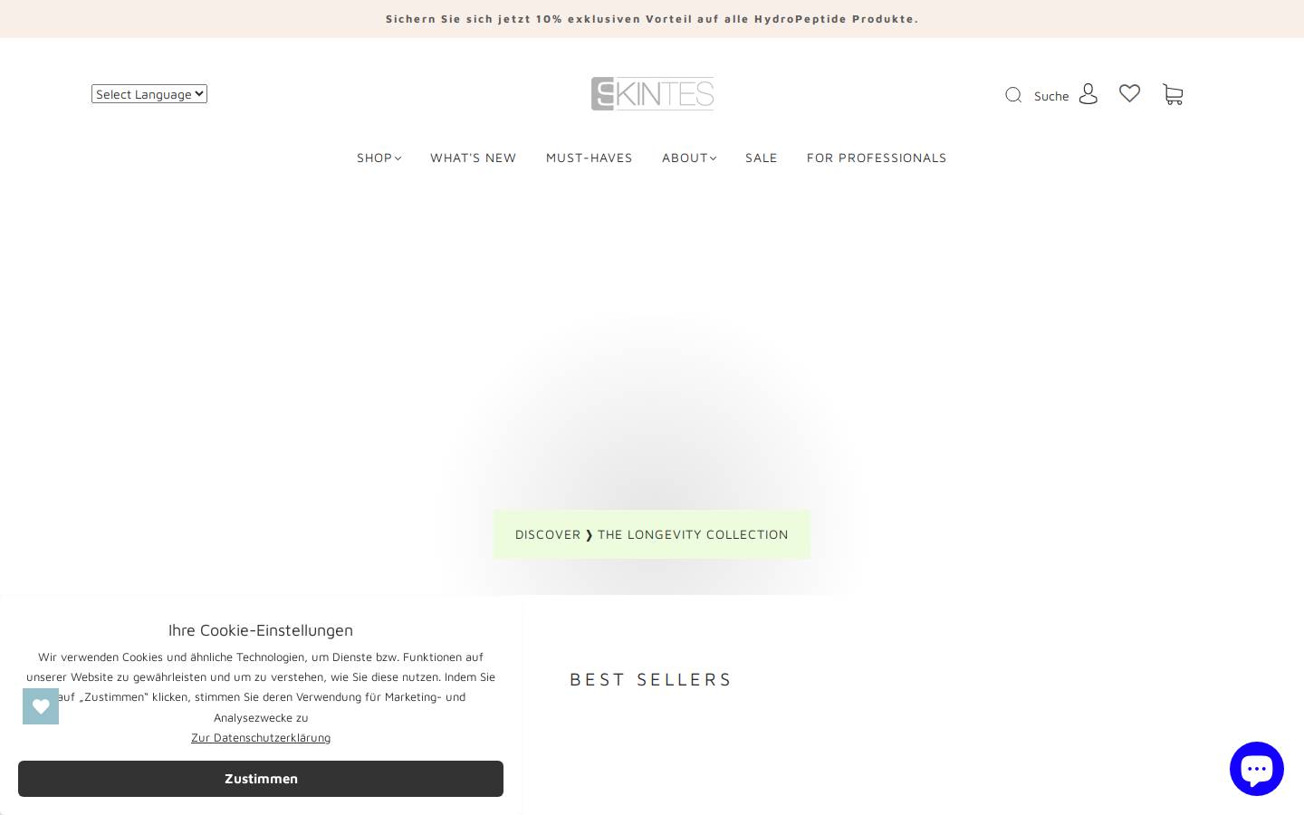 skintes.com homepage screenshot
