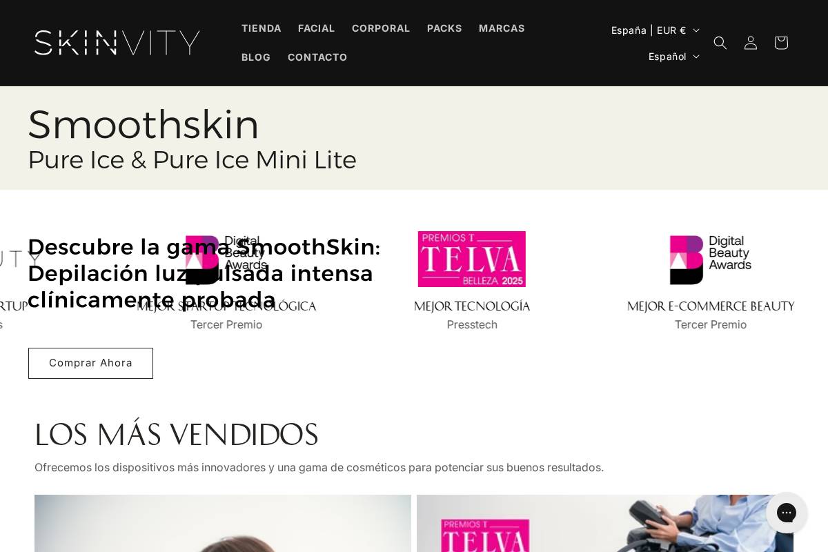 skinvity.com homepage screenshot