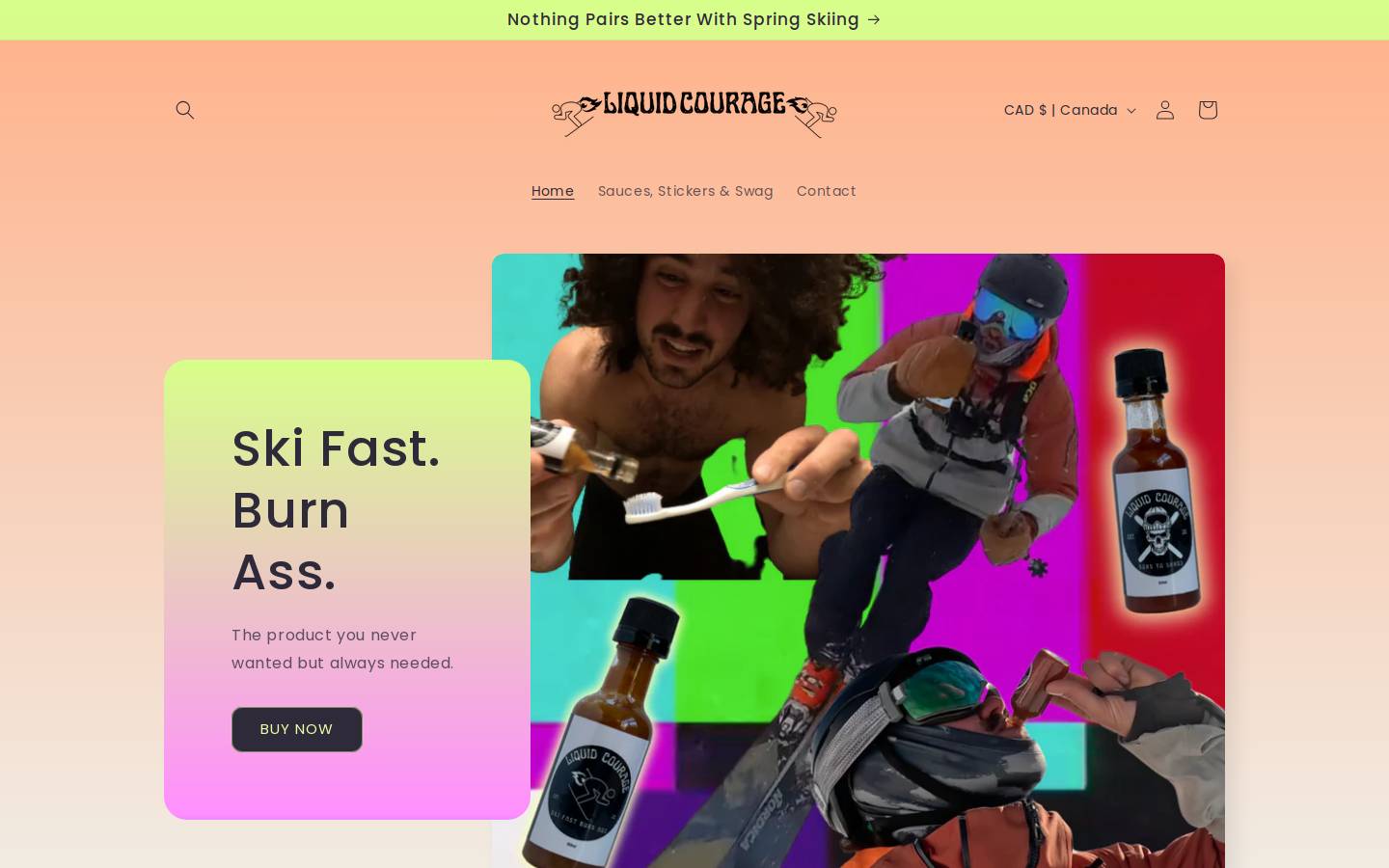 skisauce.com homepage screenshot