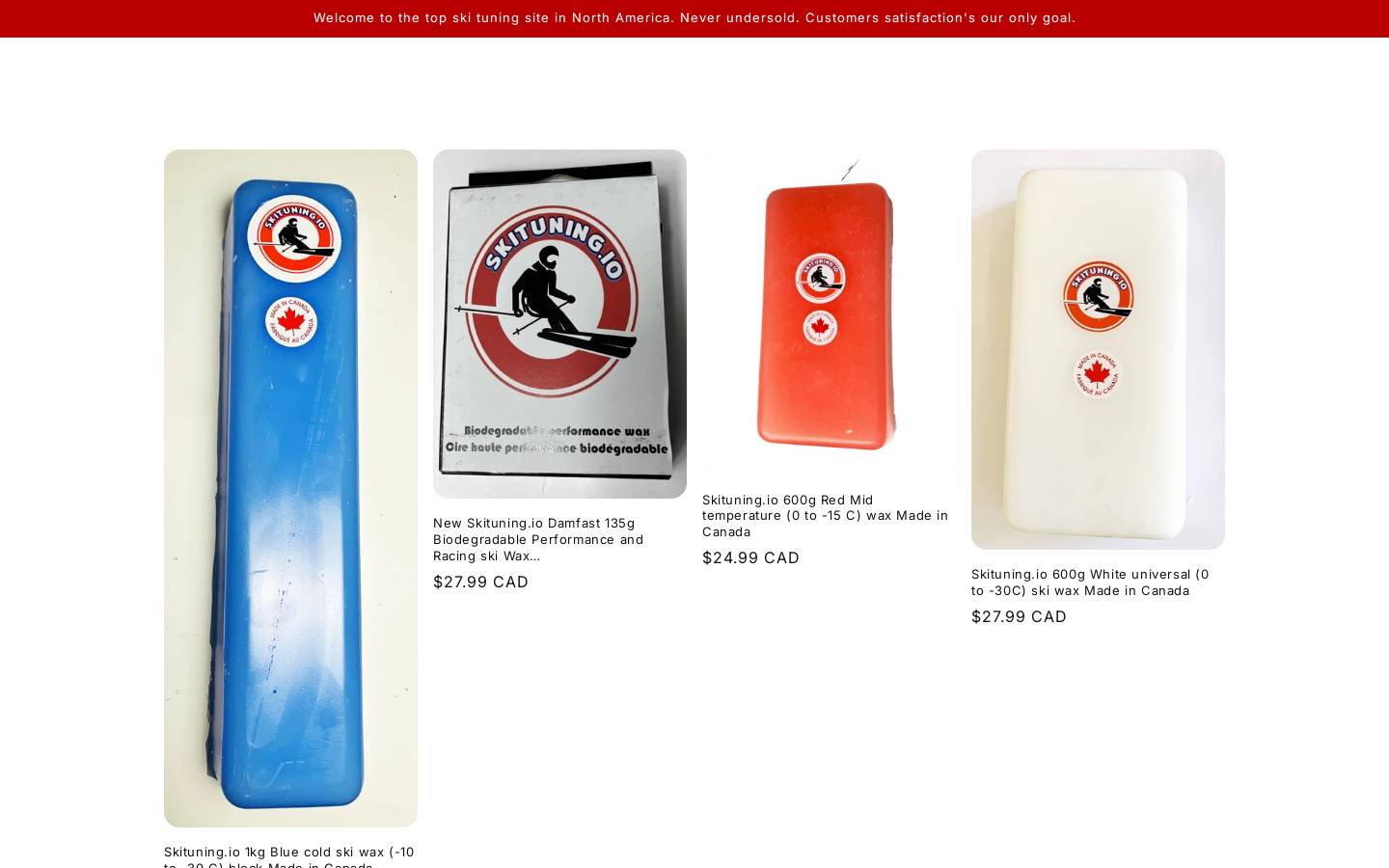 skituner.ca homepage screenshot
