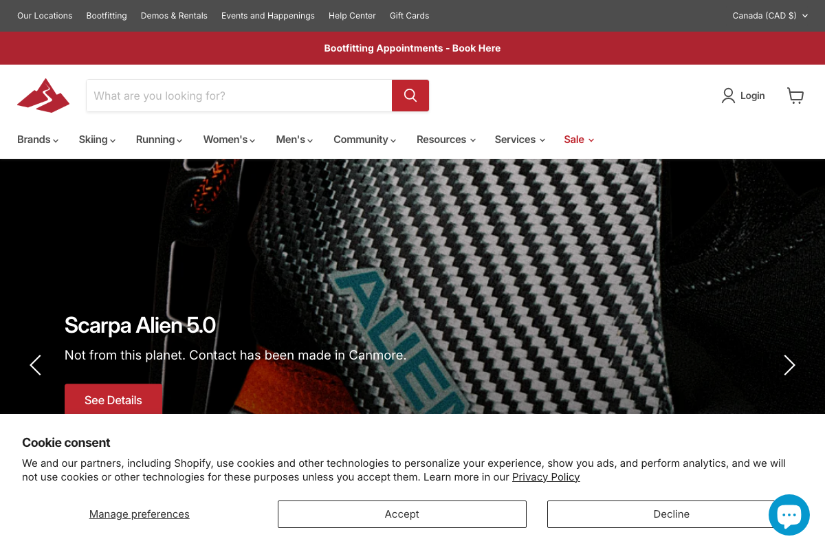 SkiUphill - RunUphill homepage screenshot