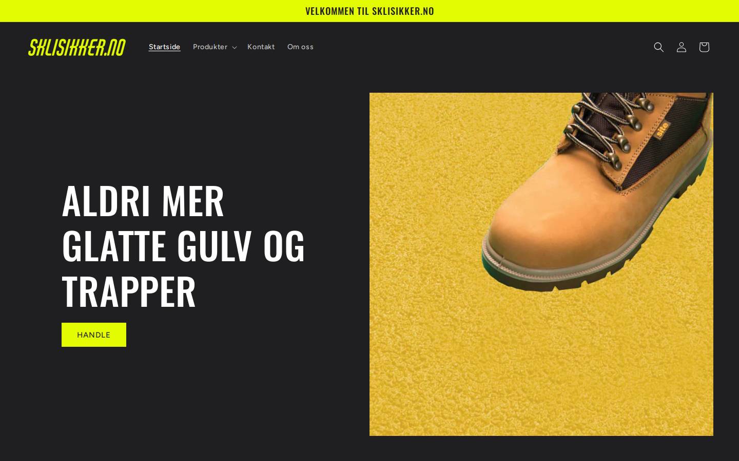 sklisikker.no homepage screenshot