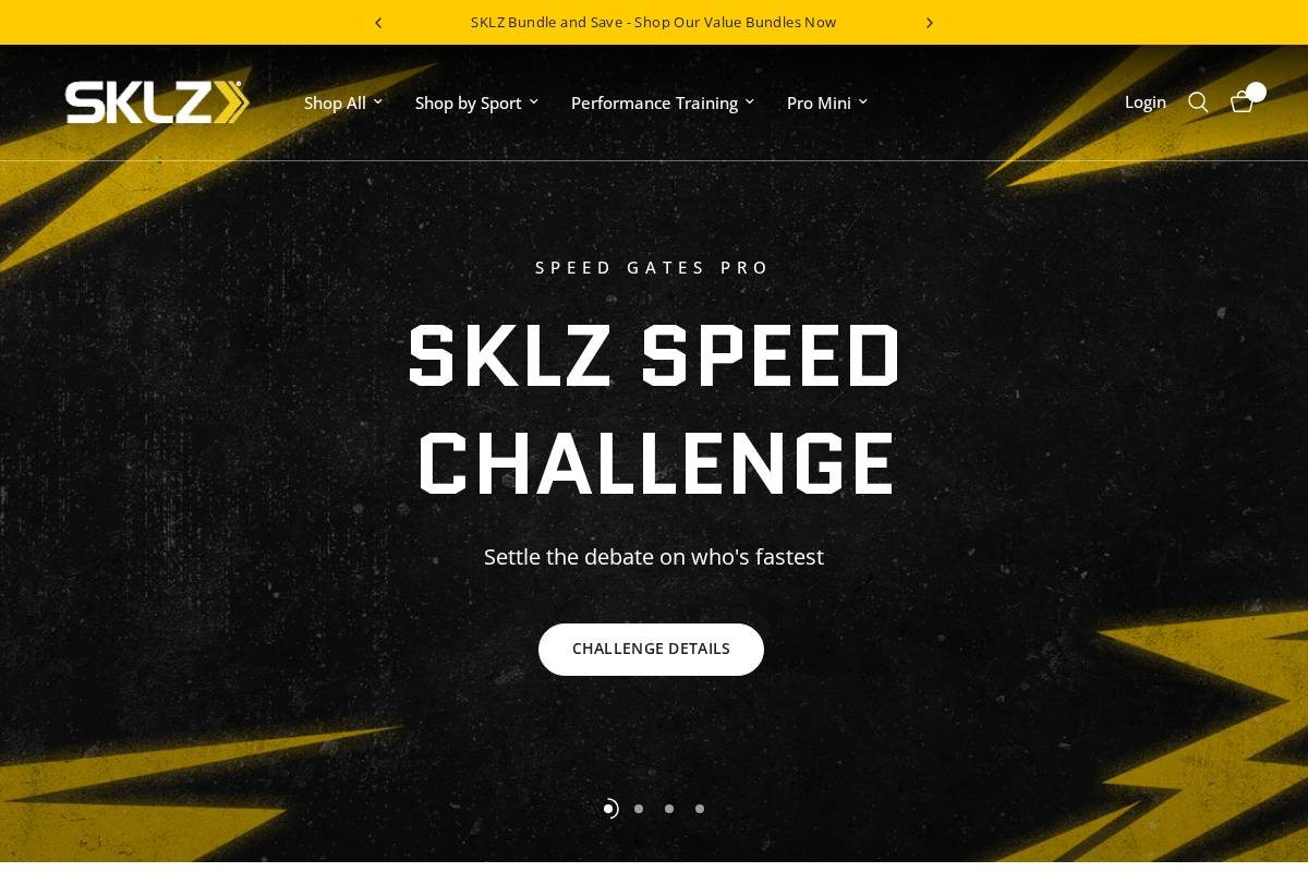SKLZ homepage screenshot