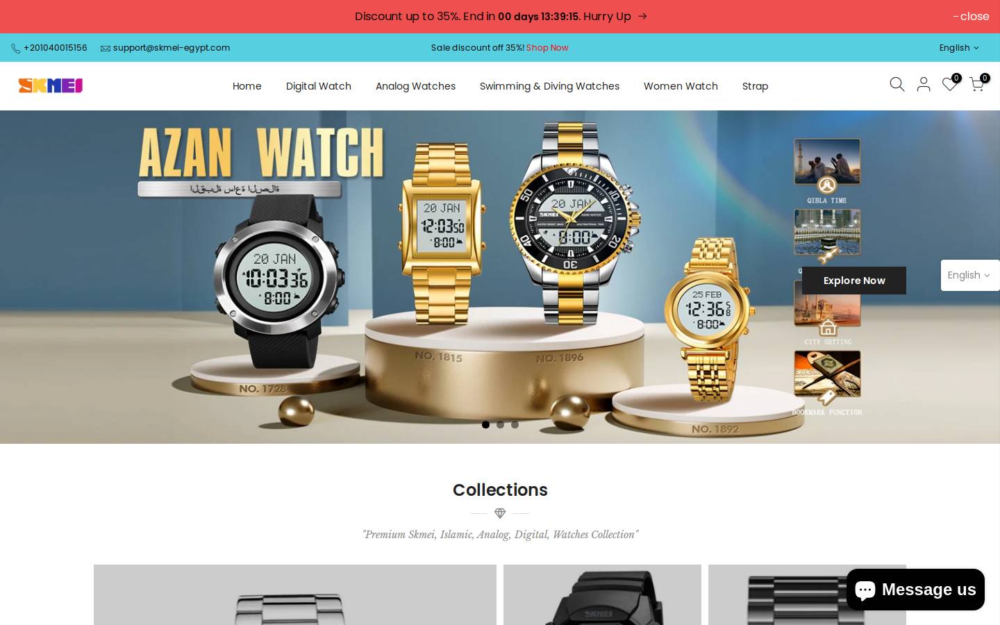 skmei-egypt.com homepage screenshot
