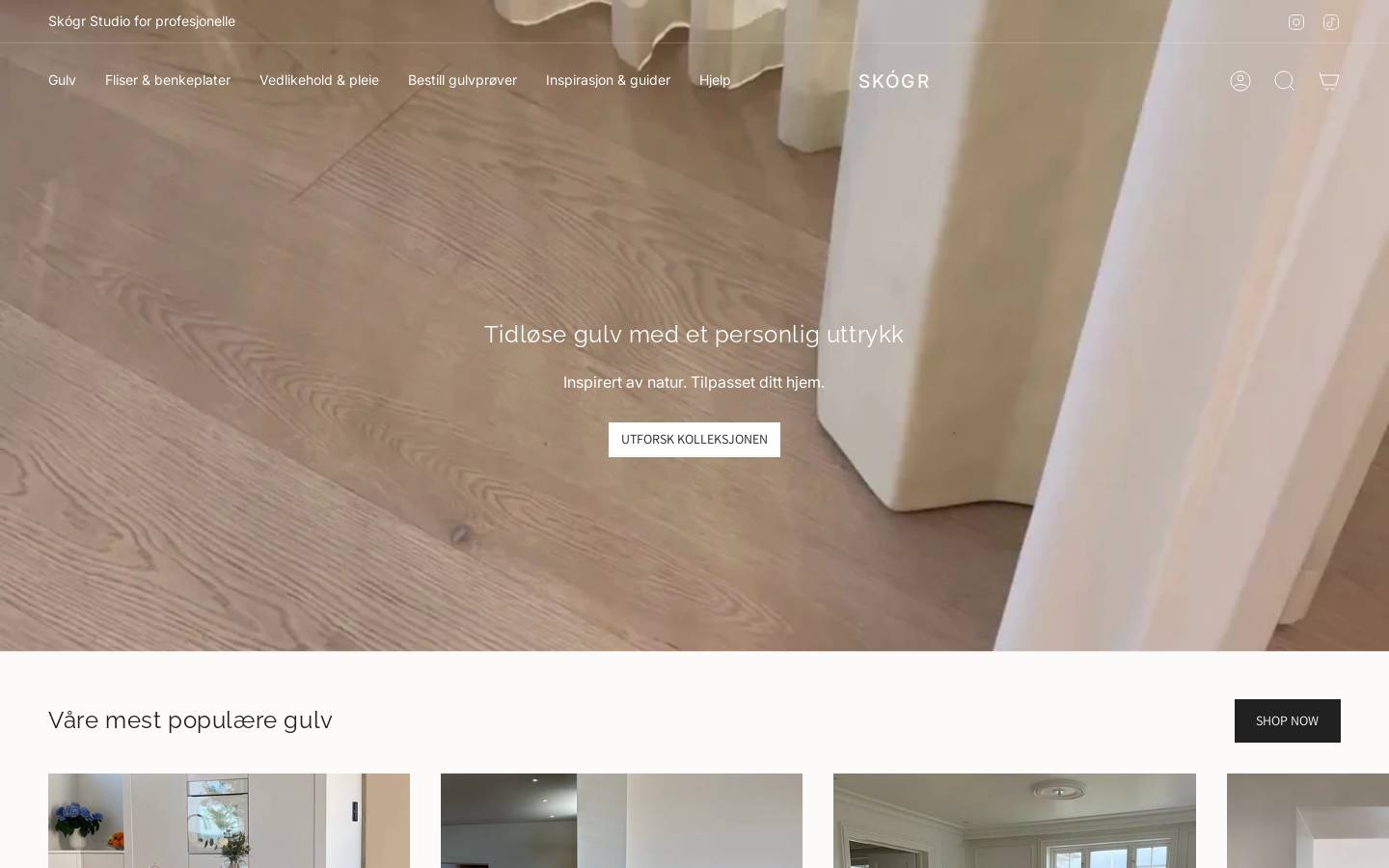 skogr.no homepage screenshot
