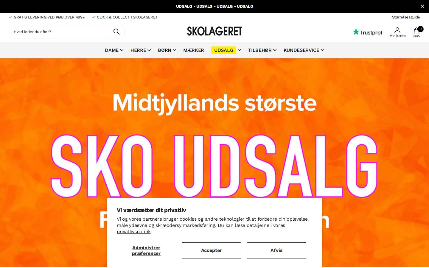 skolageret.dk homepage screenshot