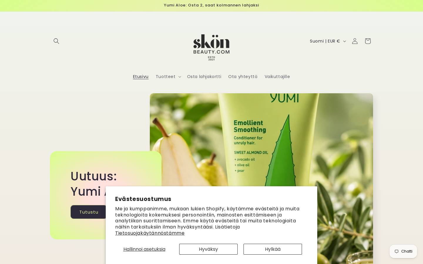 skonbeauty.com homepage screenshot