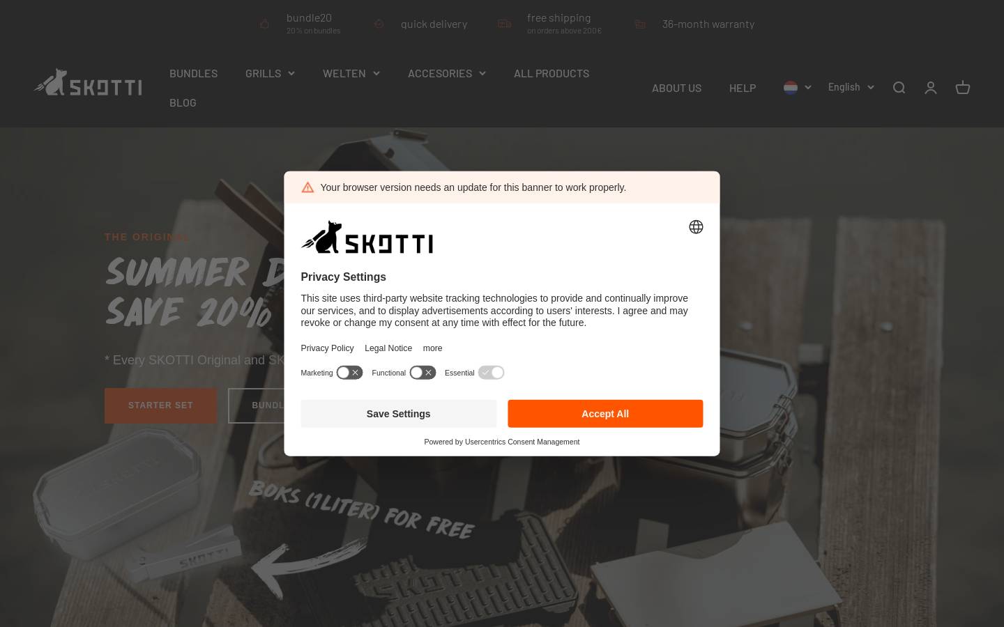 skotti-grill.eu homepage screenshot