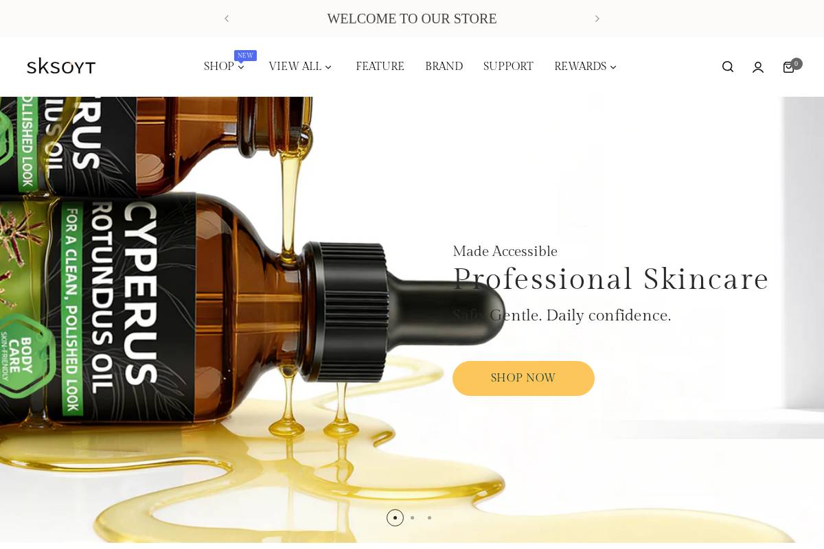 sksoytskincare.com homepage screenshot