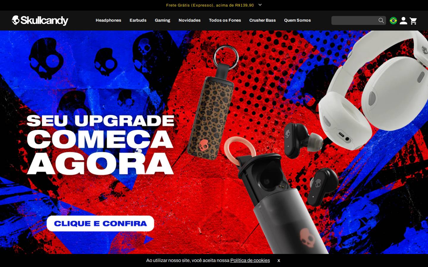 Skullcandy (US) homepage screenshot