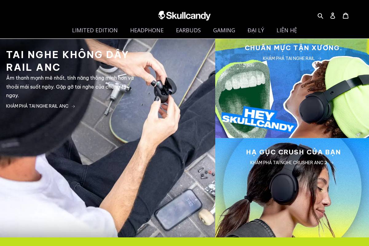 skullcandyvietnam.com homepage screenshot