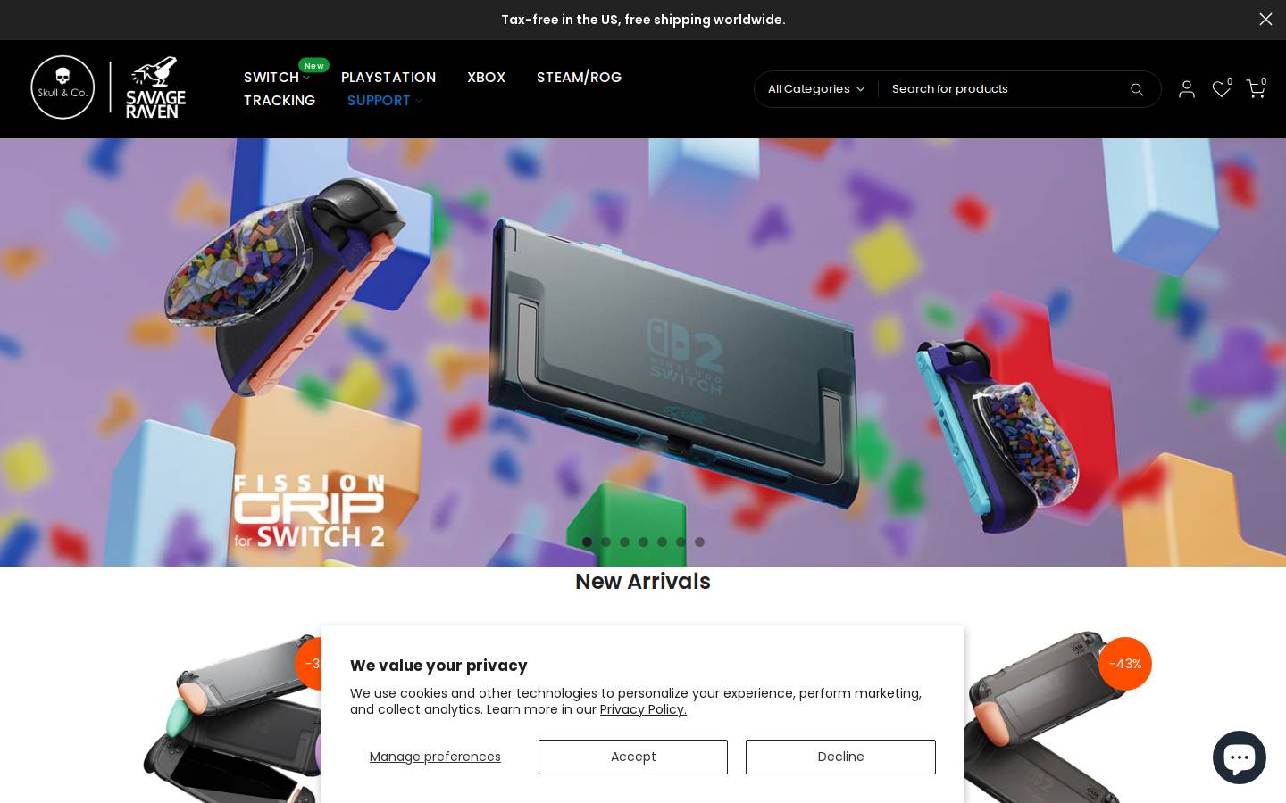 Skull & Co. Gaming homepage screenshot