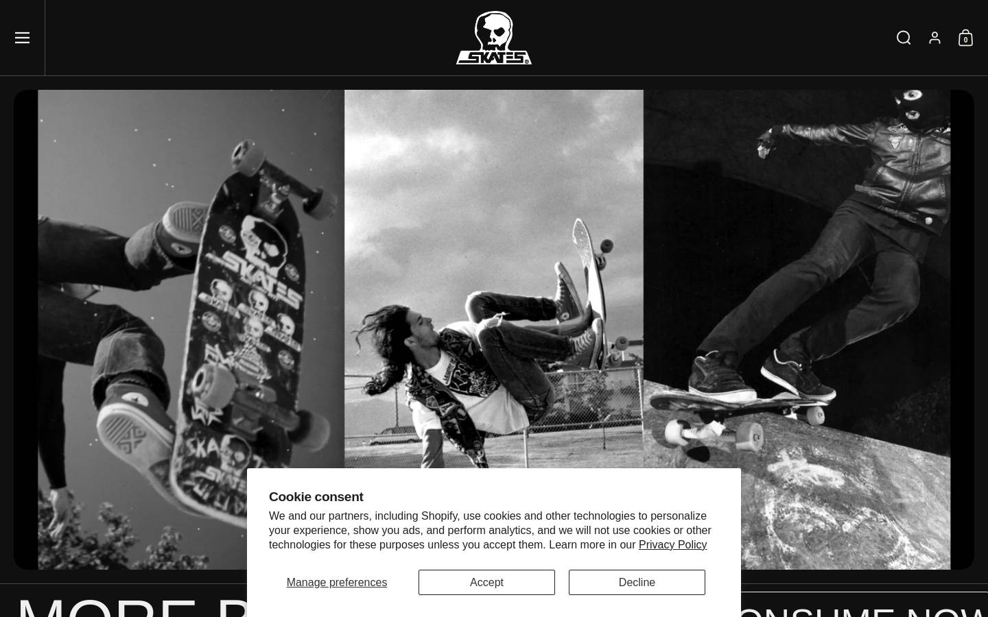 skullskates.com homepage screenshot