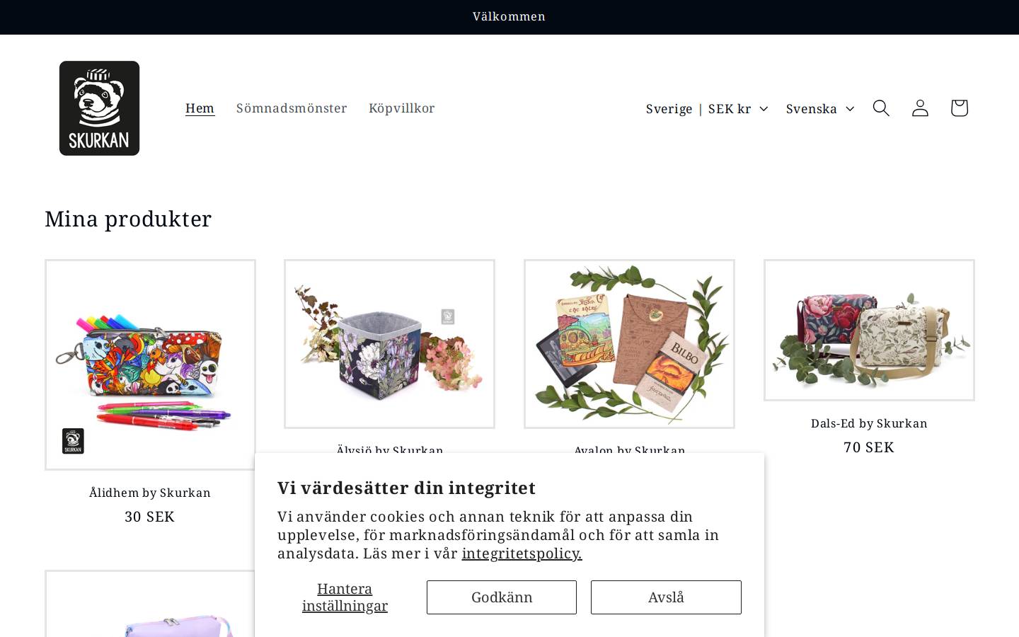skurkan.se homepage screenshot