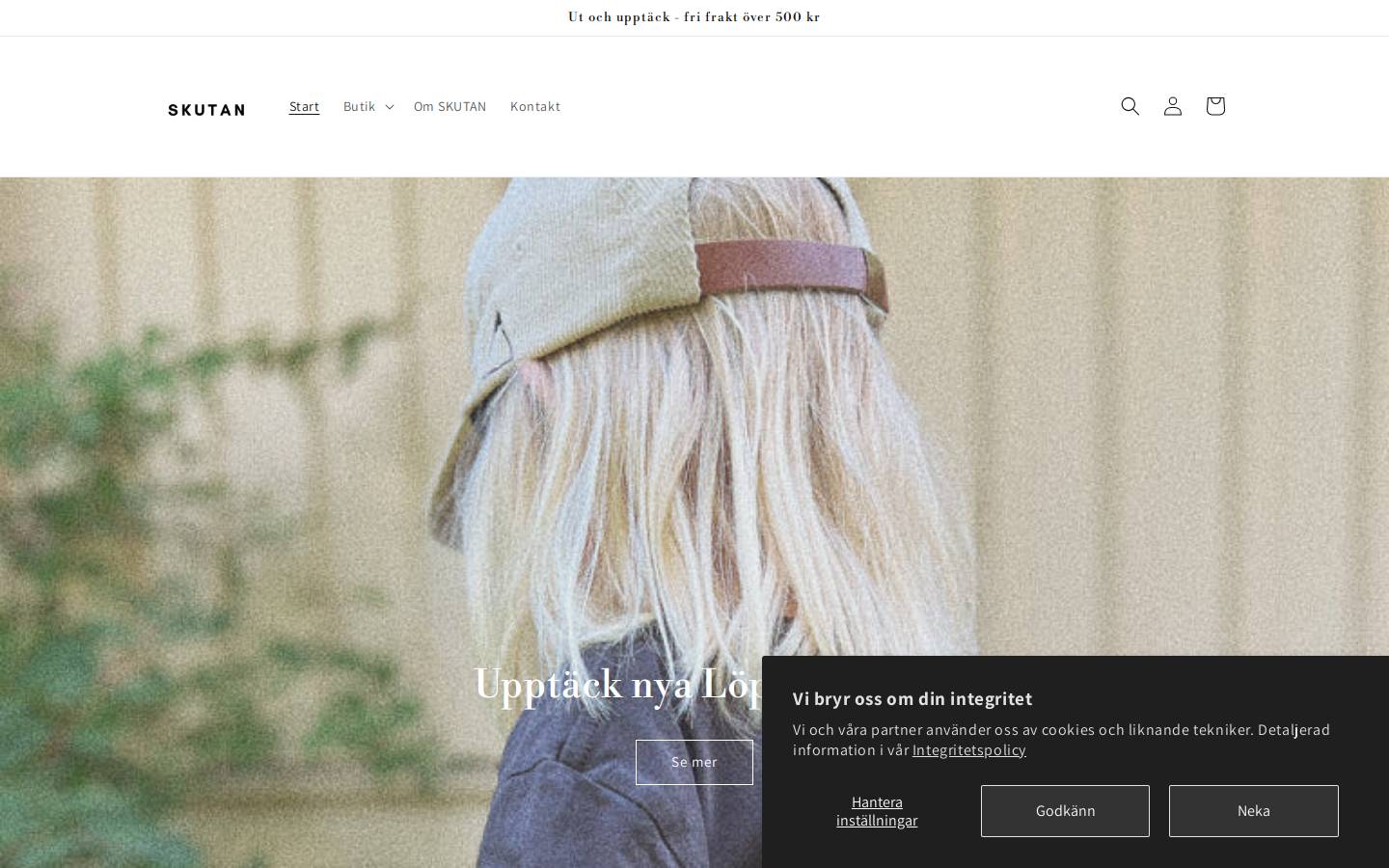 skutanthelabel.com homepage screenshot