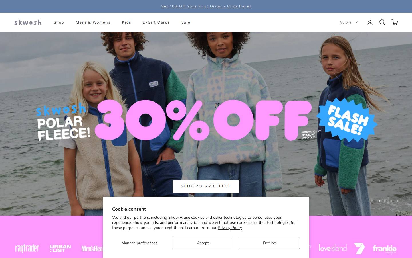 skwosh.com.au homepage screenshot