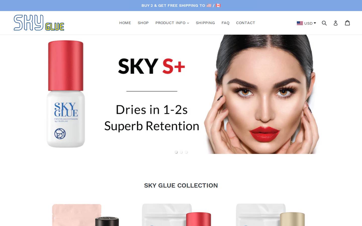 sky-glue.store homepage screenshot