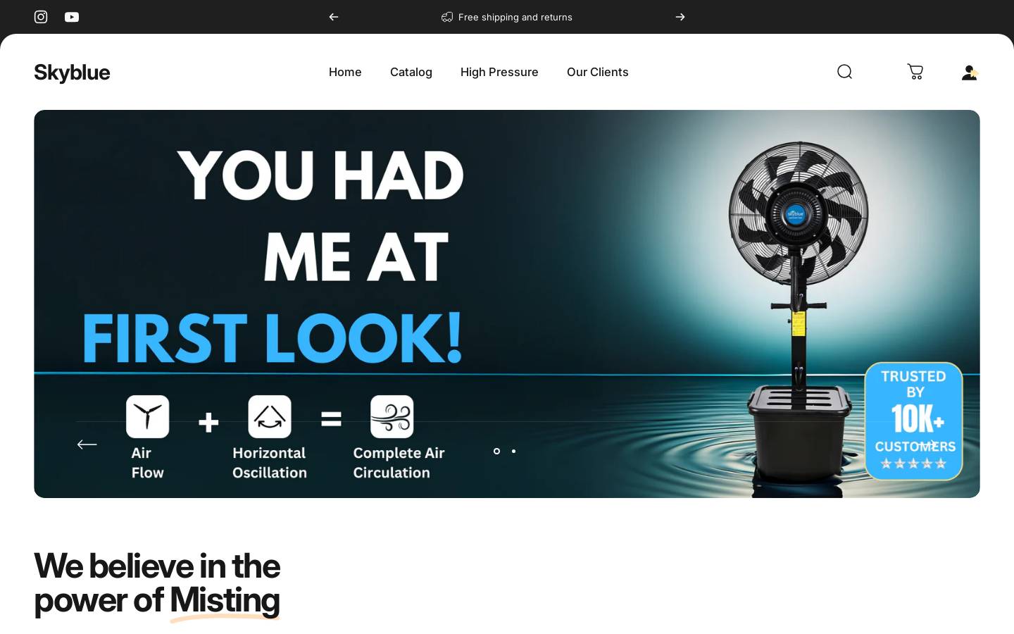 skyblueindia.in homepage screenshot