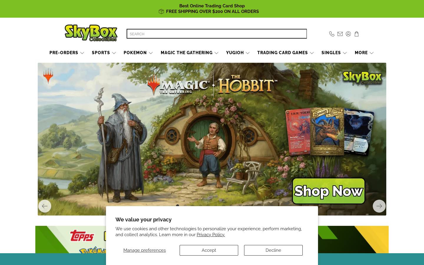 skyboxct.com homepage screenshot