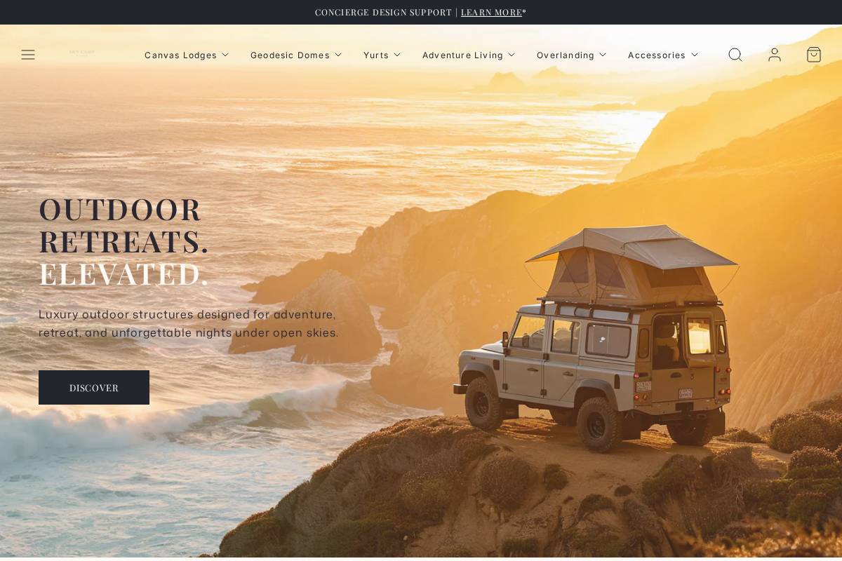 skycampsupply.com homepage screenshot