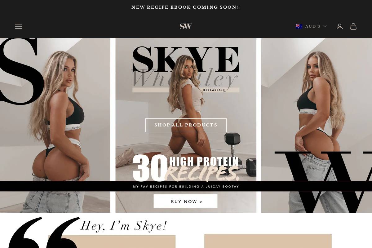 skyewheatley.com homepage screenshot