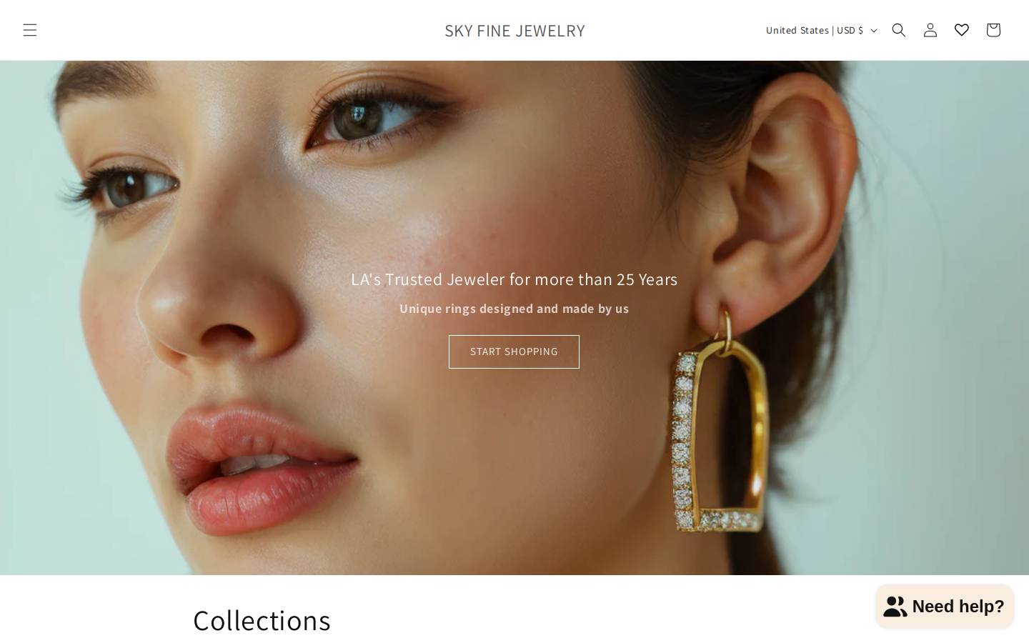 skyfinejewelry.com homepage screenshot