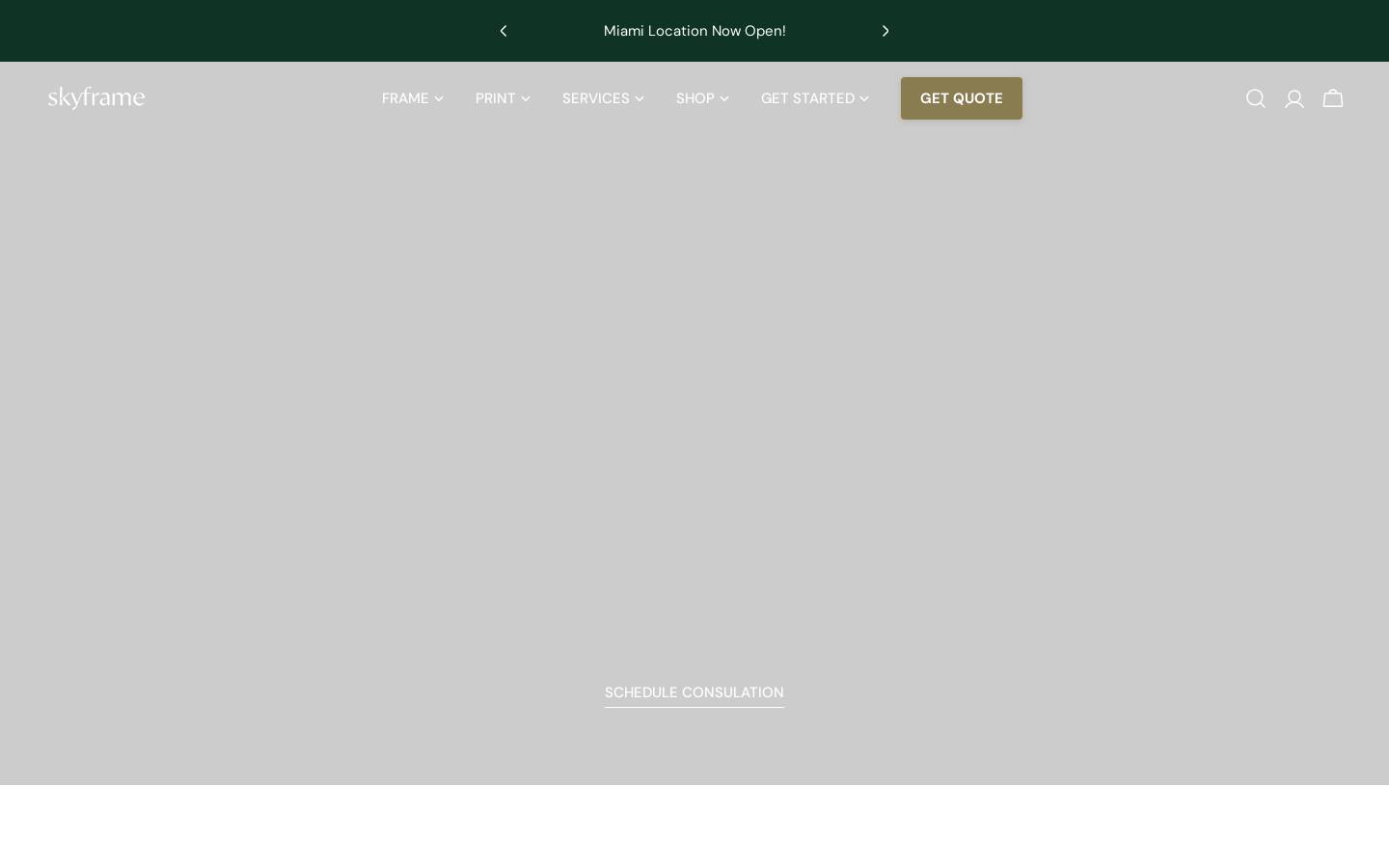 skyframe.com homepage screenshot