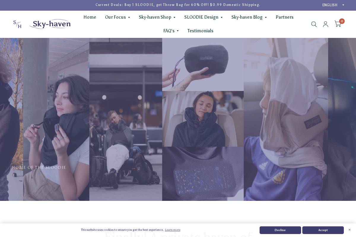 Sky-haven Travel homepage screenshot