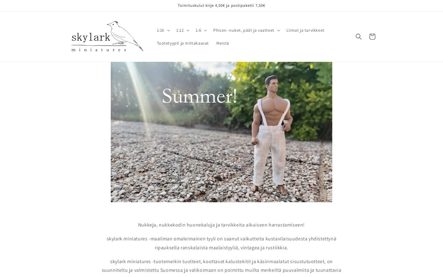 skylarkminiatures.com homepage screenshot