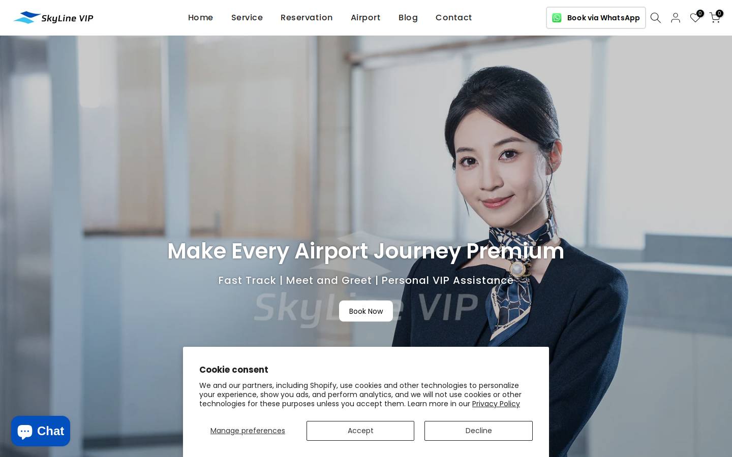 skyline-vip.com homepage screenshot