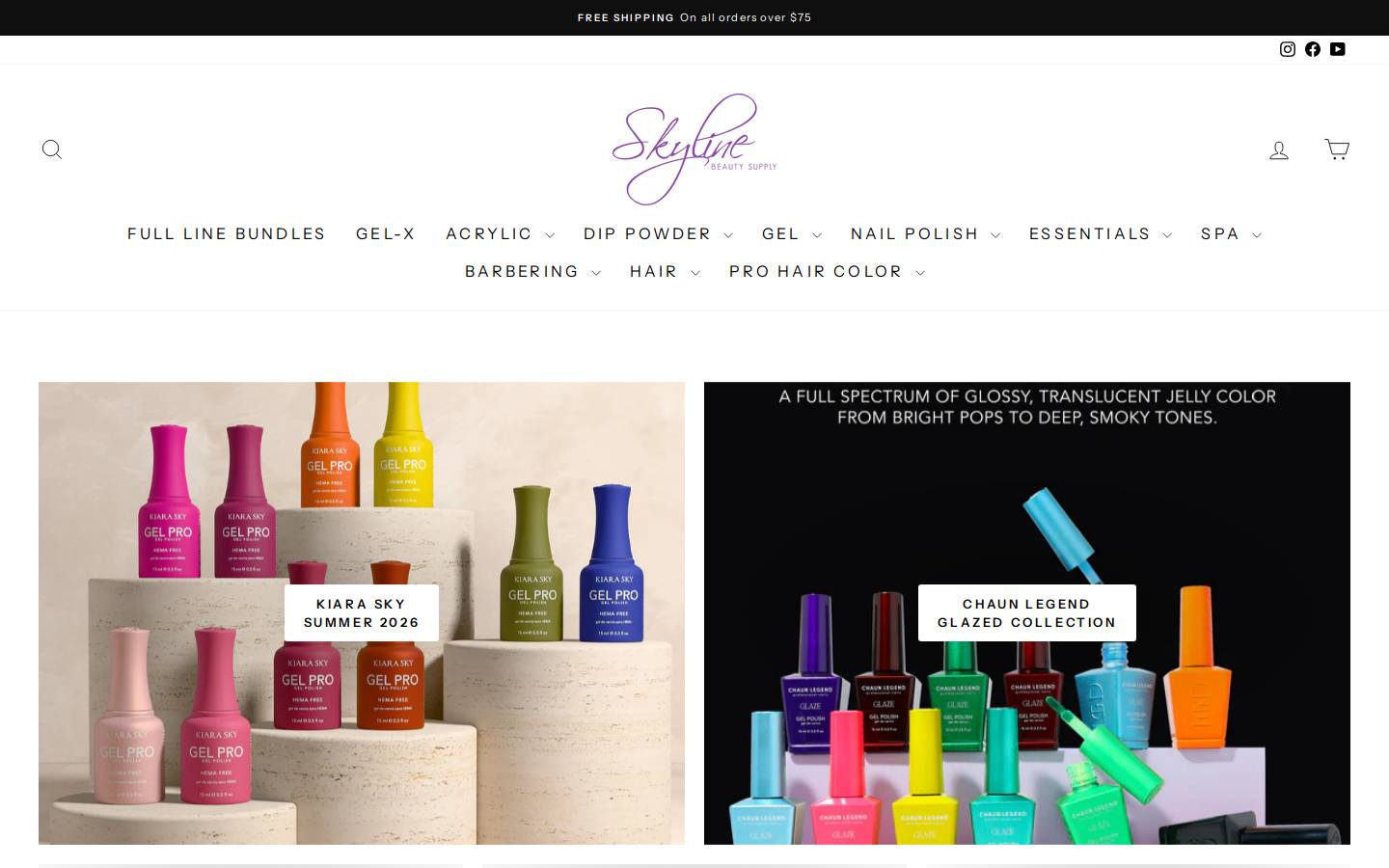 Sky Beauty Supply homepage screenshot