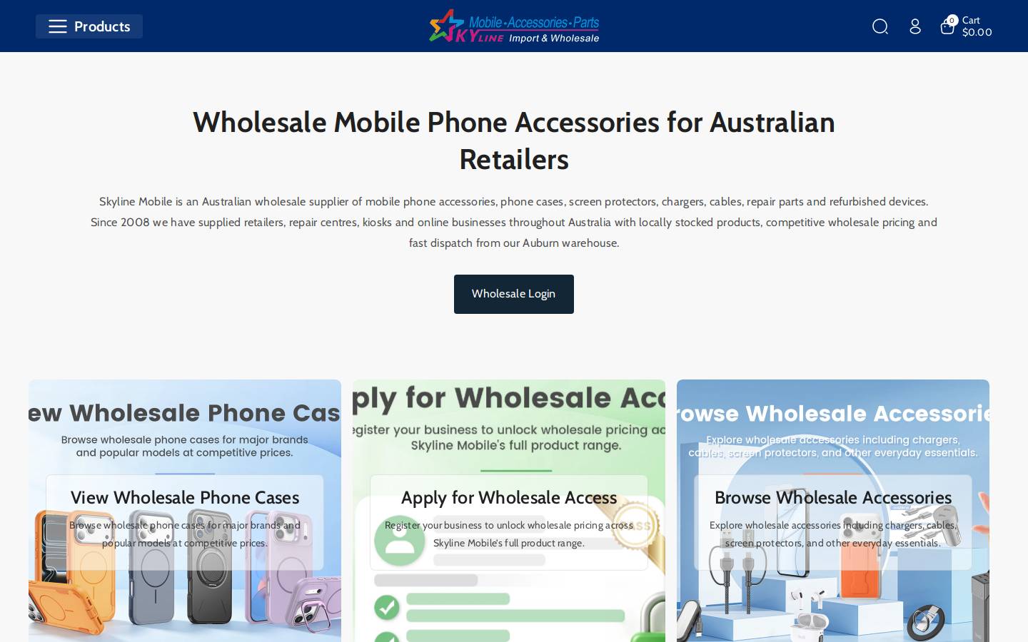 skylinemobile.com.au homepage screenshot