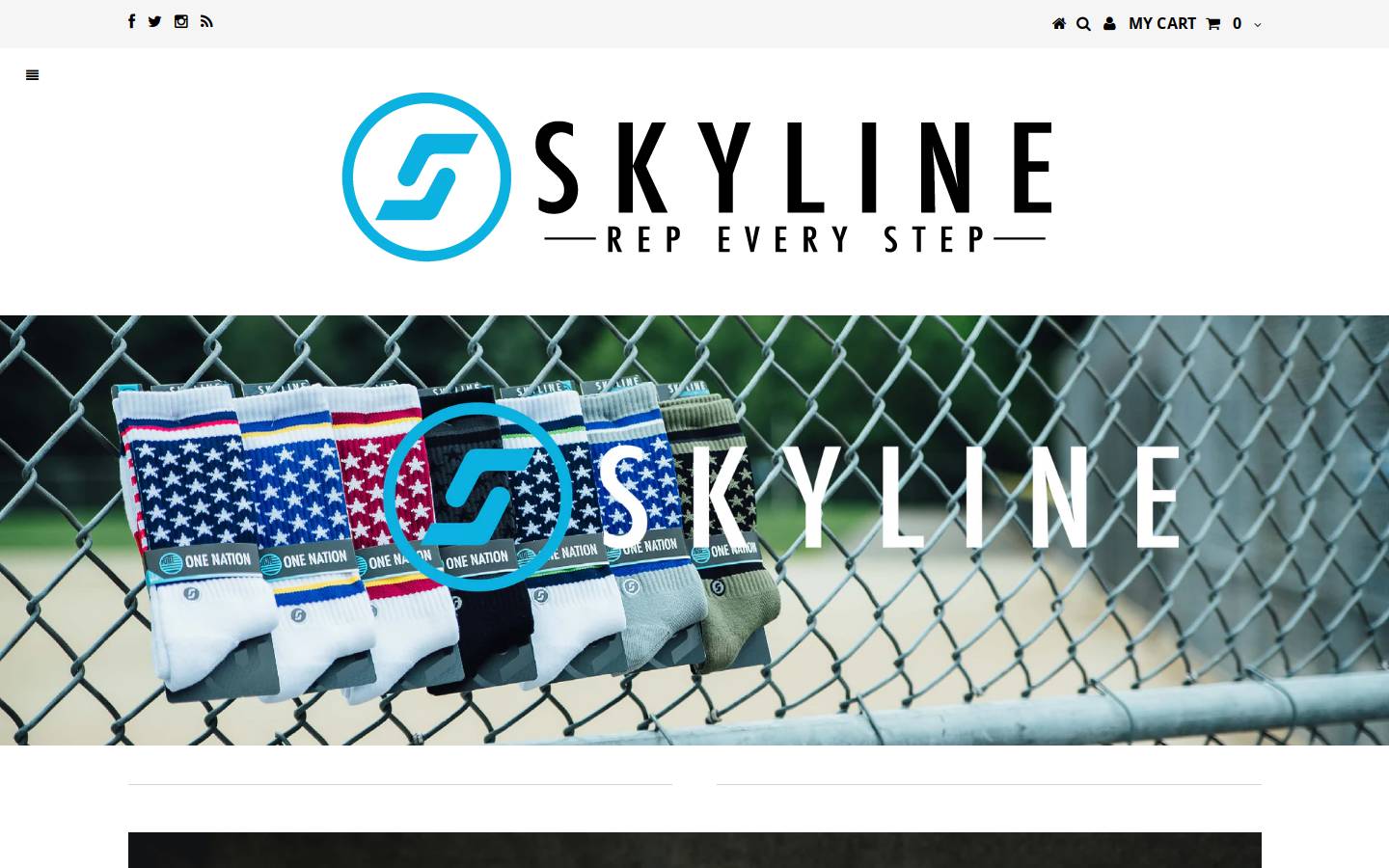 skylinesocks.com homepage screenshot
